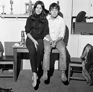 Eric Burdon, lead singer of British rock group The Animals, pictured with his fiancee Eric Burdon, lead singer of British rock group The Animals, pictured with his fiancee
