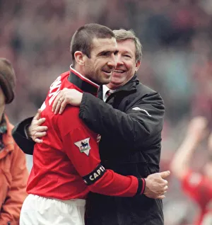 Eric Cantona and Alex Ferguson Chelsea v Manchester United FA Cup Football 31st March Eric Cantona and Alex Ferguson Chelsea v Manchester United FA Cup Football 31st March