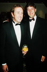 Eric Idle and Stephen Fry comedy actors 1991 Eric Idle and Stephen Fry comedy actors 1991