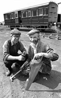 Images Dated 20th May 1989: Eric Maxwell (left) and Peter Weightman members of Tanfield Lea Railway Museum with