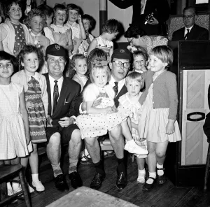 Eric Morecambe and Ernie Wise went back to school this afternoon to present the prizes at Eric Morecambe and Ernie Wise went back to school this afternoon to present the prizes at