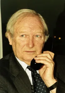 Ernie Burrington MGN chairman holding a telephone Ernie Burrington MGN chairman holding a telephone