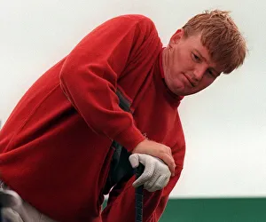 Ernie Els at Troon for the Open Championship July 1997 During his last practice round Ernie Els at Troon for the Open Championship July 1997 During his last practice round