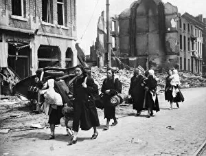 Louvain Gallery: Evacuation of Louvain, Belgium. World War Two. On 28 May 1940
