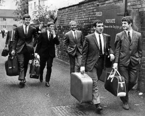 Everton football team off to Wembley. The 1968 FA Cup Final was contested by West Everton football team off to Wembley. The 1968 FA Cup Final was contested by West