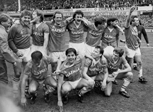 Everton players celebrate following their 2-0 victory over QPR at Goodison Park which Everton players celebrate following their 2-0 victory over QPR at Goodison Park which