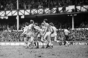 Everton v. Arsenal. March 1985 MF20-13-024 The final score was a two nil victory