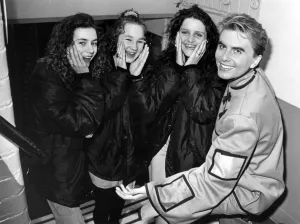 Images Dated 9th January 1992: The excitement is just too much for school girls Michelle Humphreys