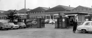 00093 Gallery: Exterior view of British Leyland Strandard Triumph works entrance and gatehouse at Canley