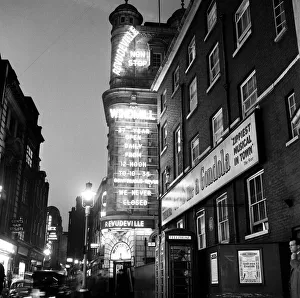 00479 Gallery: Exterior view of the Windmill Theatre in Londons West End. April 1958