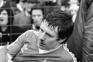 FA Cup 6th Round. Tottenham Hotspur 2 v. Exeter City 0. Ian Pearson of Exeter is FA Cup 6th Round. Tottenham Hotspur 2 v. Exeter City 0. Ian Pearson of Exeter is