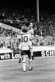 Images Dated 12th May 1979: FA Cup final 12th May 1979. Arsenal 3 v 2 Manchester United. Liam Brady celebrates