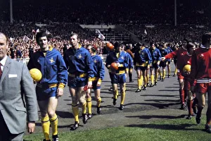 FA Cup Final 1971- Arsenal v Liverpool Teams enter the stadium May 1971 FA Cup Final 1971- Arsenal v Liverpool Teams enter the stadium May 1971