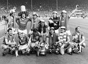 FA Cup Final 1984 Everton V Watford Everton winning team photo Derek Mountfield John FA Cup Final 1984 Everton V Watford Everton winning team photo Derek Mountfield John