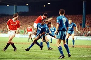 Images Dated 11th April 1990: FA Cup Replay. Manchester United 2 v. Oldham Athletic 1. 11th April 1990