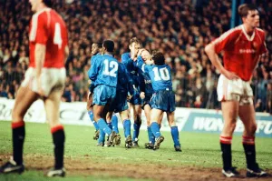Images Dated 11th April 1990: FA Cup Replay. Manchester United 2 v. Oldham Athletic 1. 11th April 1990