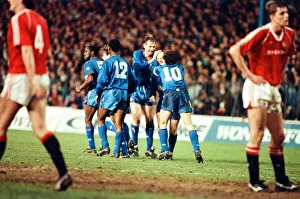 Images Dated 11th April 1990: FA Cup Replay. Manchester United 2 v. Oldham Athletic 1. 11th April 1990