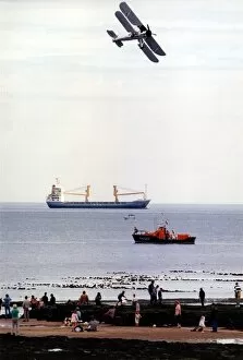 Images Dated 4th August 1996: A Fairey Swordfish torpedo bomber aircraft flying in the Sunderland International Airshow