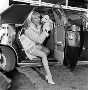 Famous ventriloquist Shari Lewis seen arriving at Heathrow from Los Angeles for the Royal Famous ventriloquist Shari Lewis seen arriving at Heathrow from Los Angeles for the Royal