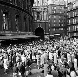 Fans gather outside the stage door of The Royal Albert Hall after The Great Pop Fans gather outside the stage door of The Royal Albert Hall after The Great Pop