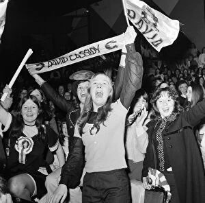 Manchester Collection: Fans scream for their idol David Cassidy, during his concert at Belle Vue, Manchester