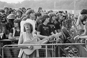 Fans of Wishbone Ash see their group perform at The Reading Festival, 1981 Fans of Wishbone Ash see their group perform at The Reading Festival, 1981
