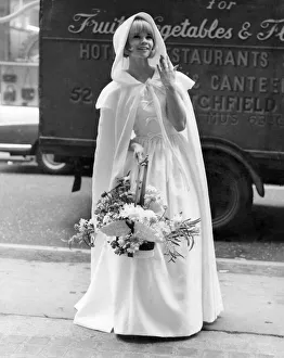 Vintage Fashion Print: 1960s Country Girl Wedding Art