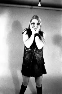 Images Dated 13th April 1970: A fashion shoot from 13 April 1970 - A model wears a dress with knee lenght boots