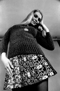 Images Dated 13th April 1970: A fashion shoot from 13 April 1970 - A model wears a jumper and skirt