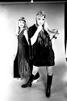 Images Dated 13th April 1970: A fashion shoot from 13 April 1970 - Models wear dresses with knee lenght boots