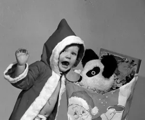 Father Christmas December 1970 16 month old Tiffany Frase Steele of West Hampsted Father Christmas December 1970 16 month old Tiffany Frase Steele of West Hampsted