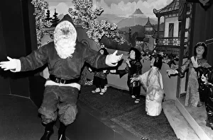 Father Christmas at the T J Hughes Christmas grotto in Liverpool. 11th November 1989 Father Christmas at the T J Hughes Christmas grotto in Liverpool. 11th November 1989