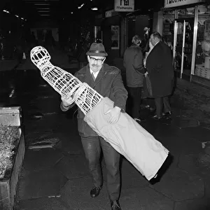 Father Christmas taken out of the Cleveland Centre. Middlesbrough, North Yorkshire, 1974 Father Christmas taken out of the Cleveland Centre. Middlesbrough, North Yorkshire, 1974