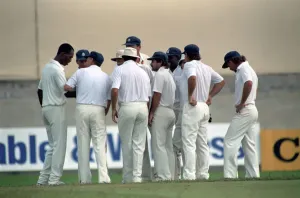 February 1990 90-1082-034 International Test Match Cricket. West Indies vs England February 1990 90-1082-034 International Test Match Cricket. West Indies vs England
