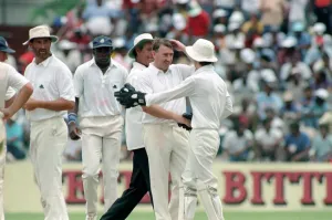 February 1990 90-1082-051 International Test Match Cricket. West Indies vs England February 1990 90-1082-051 International Test Match Cricket. West Indies vs England