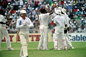 February 1990 90-1082-074 International Test Match Cricket. West Indies vs England February 1990 90-1082-074 International Test Match Cricket. West Indies vs England