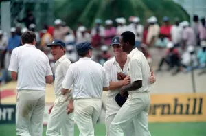 February 1990 90-1082-117 International Test Match Cricket. West Indies vs England February 1990 90-1082-117 International Test Match Cricket. West Indies vs England