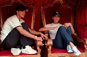 Fee £250 Per Image David Beckham and Victoria Adams in July 1999 Fee £250 Per Image David Beckham and Victoria Adams in July 1999