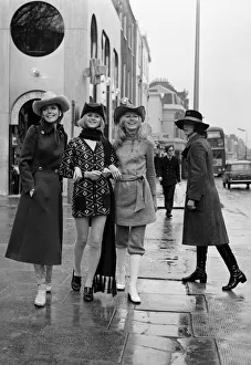 Images Dated 16th April 1970: Female fashions for export being modelled on the Kings Road, Chelsea, London