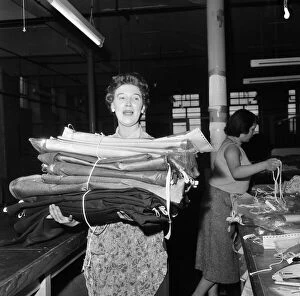 Cover Gallery: A female worker at Kumficar factory, Halifax in West Yorkshire. June 1959