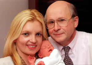 Fergus McCann chief exec Celtic with wife Elspeth and baby daughter Ishbel Ann Fergus McCann chief exec Celtic with wife Elspeth and baby daughter Ishbel Ann