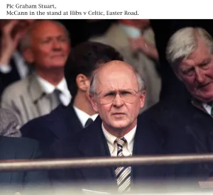 Fergus McCann sitting in stand at Hibs Versus Celtic Easter Road Fergus McCann sitting in stand at Hibs Versus Celtic Easter Road
