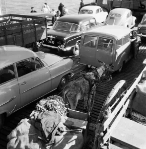 01256 Gallery: Ferry to Lisbon along the Tagus, Portugal. June 1959