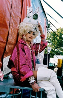 Images Dated 10th June 1994: Festival of Comedys Lily Savage celebrates after being crowned Festival of Comedy