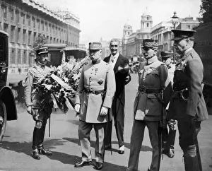 Field Marshal Petain places a wreath at the Cenotaph Circa June 1922 Field Marshal Petain places a wreath at the Cenotaph Circa June 1922