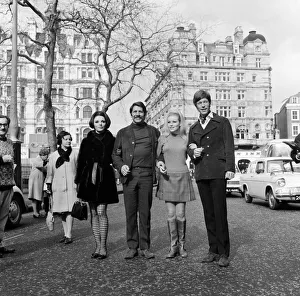 Film stars on a break during rehearsals for a Royal Film Performance of Franco Film stars on a break during rehearsals for a Royal Film Performance of Franco