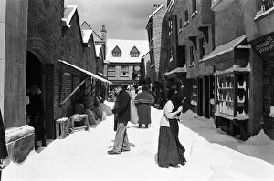 Musicals Gallery: Filming of Oliver! at Shepperton studios. The scene which should have been shot in mid
