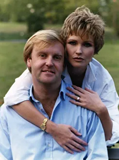 Images Dated 11th October 1989: Fiona Fullerton actress and boyfriend Marcus Mortimer a BBC producer October 1989