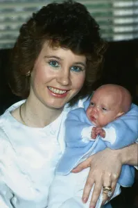 Fiona Shaw with her son Jamie April 1988 Premature Baby Fiona Shaw with her son Jamie April 1988 Premature Baby