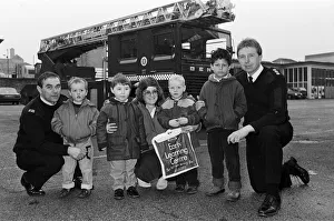Fire safety competition winners were given a tour of Huddersfield fire station Fire safety competition winners were given a tour of Huddersfield fire station